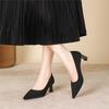Women's Pointed Toe Block High Heels Professional Office Work Shoes Elegant Commuter Pumps