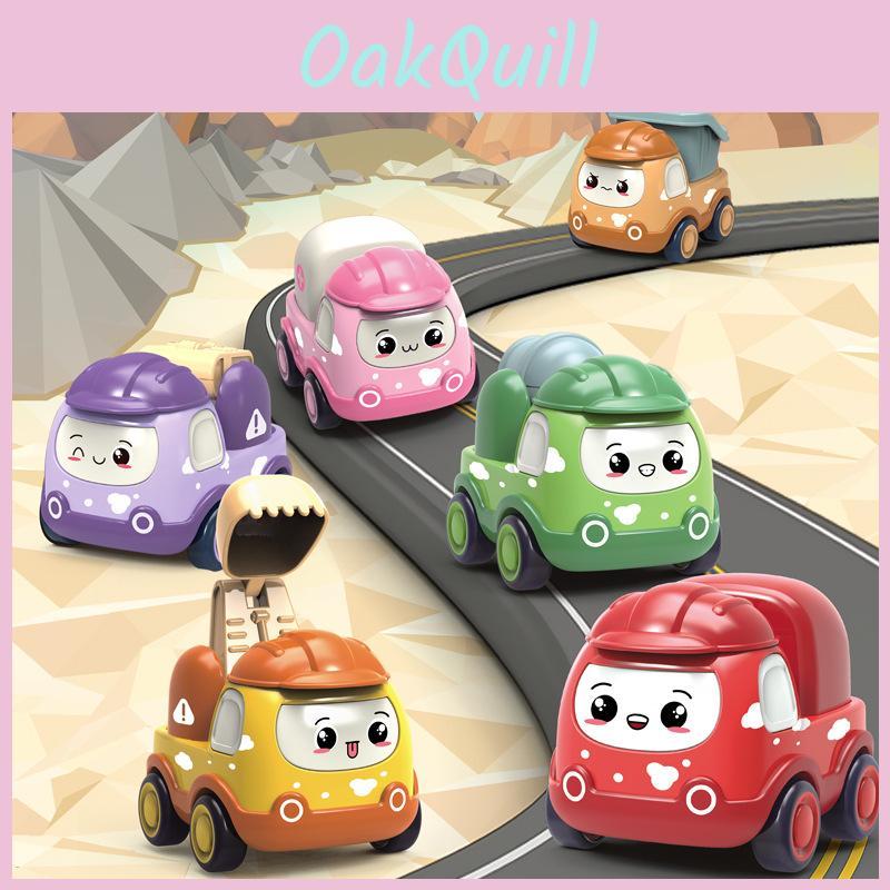 Cartoon Design Excavator Dump Mixer Truck Crane Rescue Car Children Toy Set For Boys And Girls