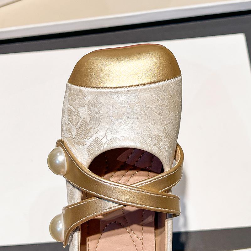 Frühling/Herbst 2026 Leder-Prinzessinnenschuhe für Mädchen - Europäischer/Amerikanischer Stil mit Perlen und Aufdruck