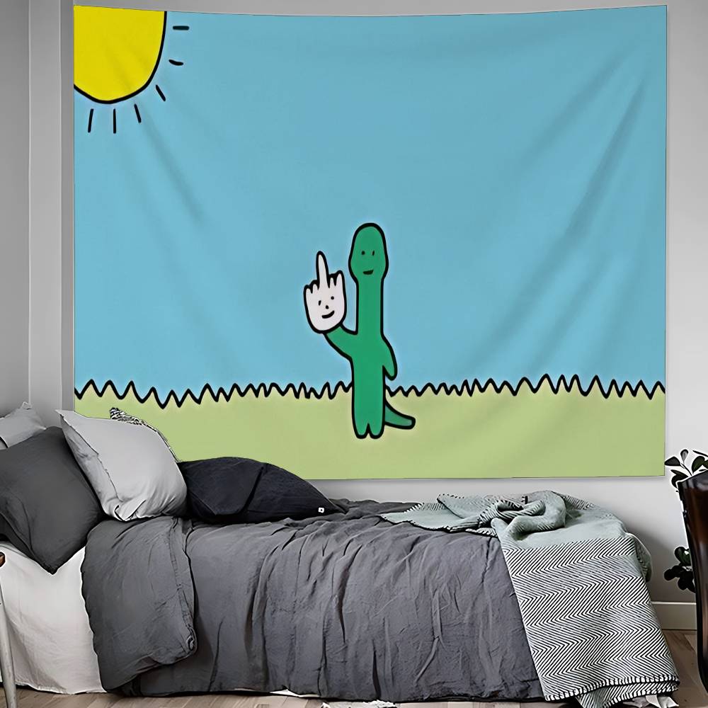 

Cartoon JJoguman SStudio Cartoon Tapestry Hippie Floral Wall Tapestry Dormitory Decoration Artist Home Decoration 74x94cm(29x37in)