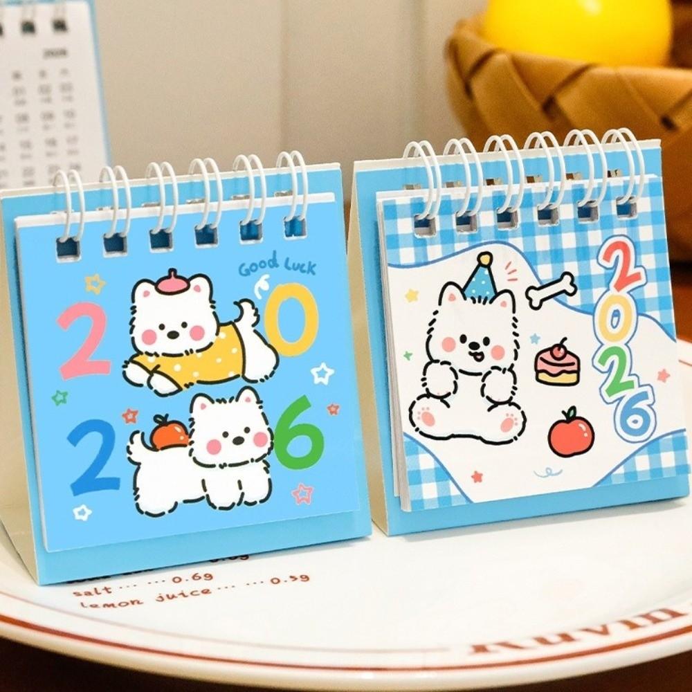 Mini Desktop Calendar Coil Binding Daily Planner Simple 2026 Desk Calendar  Gifts