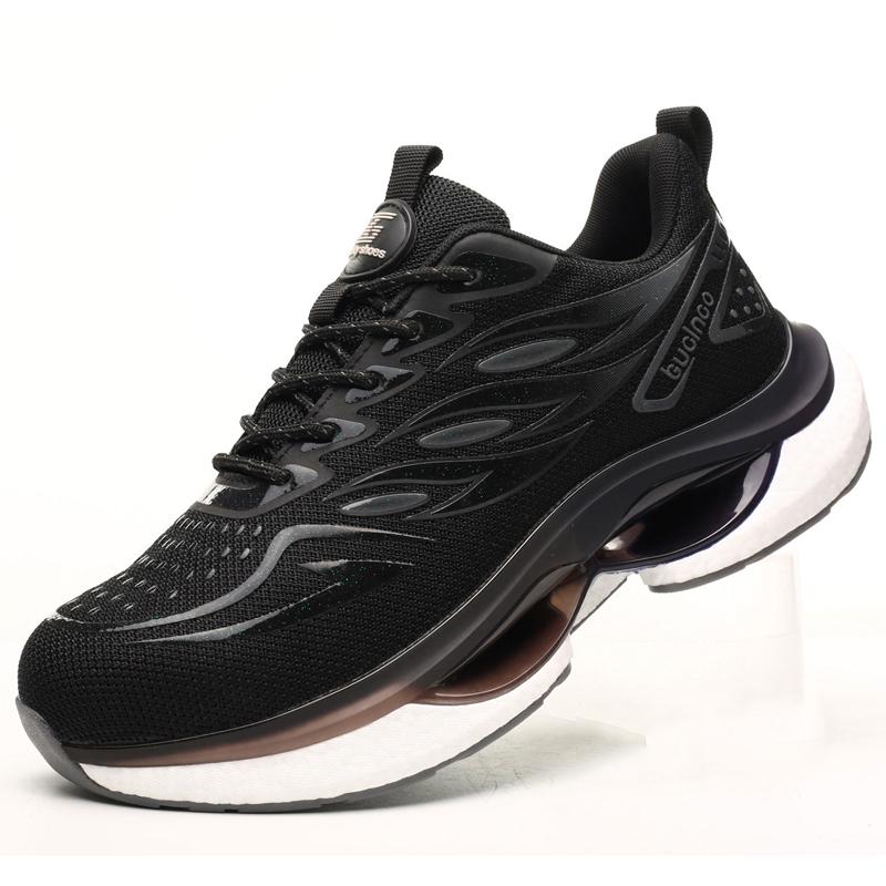 

Fashion Security Men Sport Shoes Work Boots Safety Steel Toe Shoes Men Puncture-Proof Safety Shoes Lightweight Protective Shoes 36