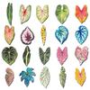 20-Pack Colorful Caladium Leaf Magnets: Waterproof Decorative Fridge Stickers