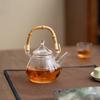 Glass Teapot Bamboo Handle Pot Flower Tea Green Water Jug Kung Fu Tea Home Drinkware Heat Resistant Brew