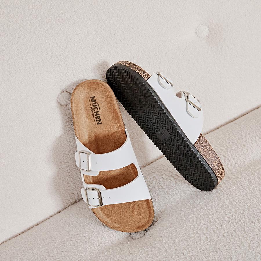 Men's Summer Cork Slippers 2025 - Thick Sole, Wear-Resistant, Birkenstock Style Beach Sandals