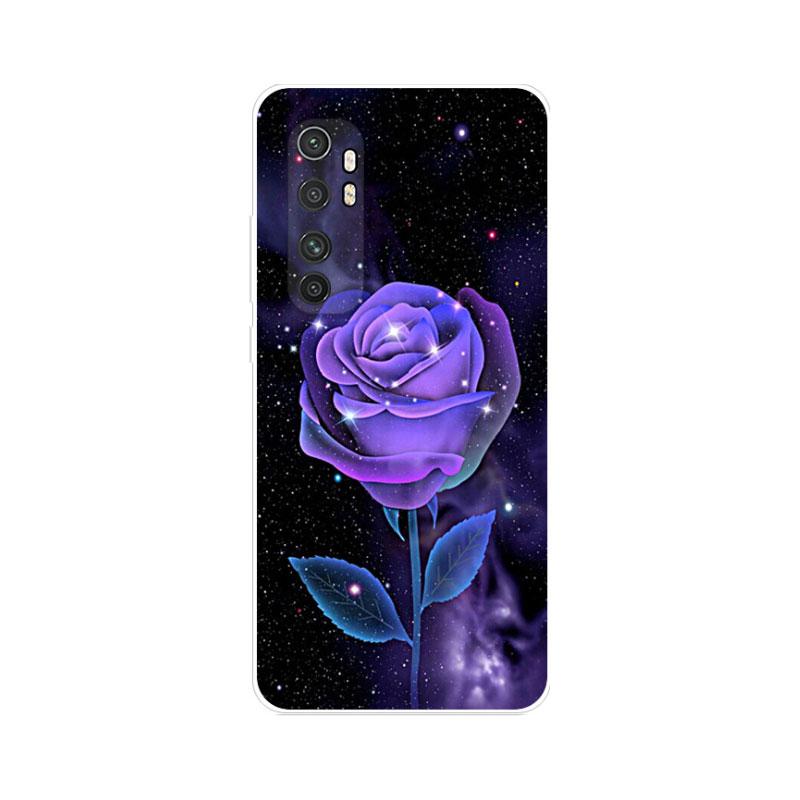 Case For Xiaomi Mi Note 10 Lite Cover Silicone Soft TPU Flower Fundas For Xiaomi Mi Note 10Lite Note10 Lite Capa Shockproof Para