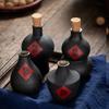 Keramik Japanischer Stil Antiker Krug Sake Kleiner Topf Leere Weinflasche Schnapsglas Gelbes Reiswein-Gefäß Verteiler Haushalt