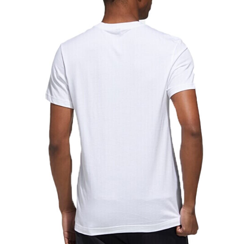 Adidas T Shirts Men's White Crew Neck Moderate Straight Fit GK4655