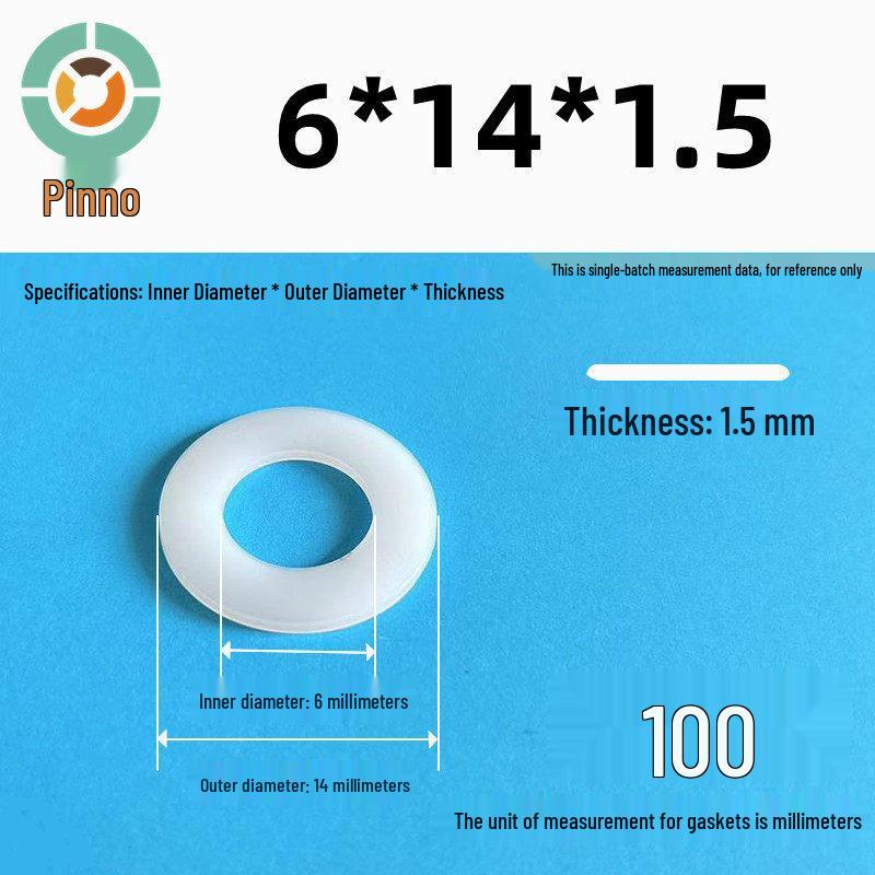 Thickened Nylon Plastic Flat Washer: Hard Plastic Gasket M2-M16
