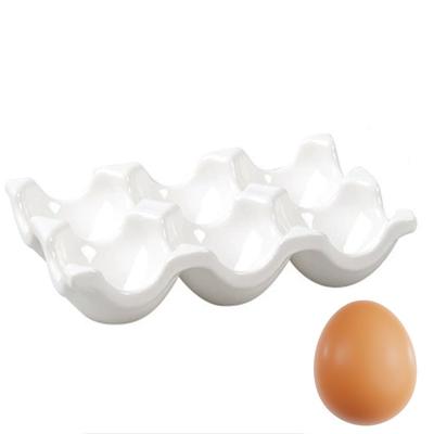 Porta Ovos, Estojo para Ovos, Suporte para Ovos, 6 Compartimentos, Porta Ovos, Estojo para Ovos, Recipiente, Ideal para Armazenamento na Cozinha e Refrigerador (Branco)