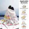 1pc Strawberry Rabbit Blanket Lightweight Flannel Throw for Sofa Bed Travel Camping Livingroom Office Couch Chair