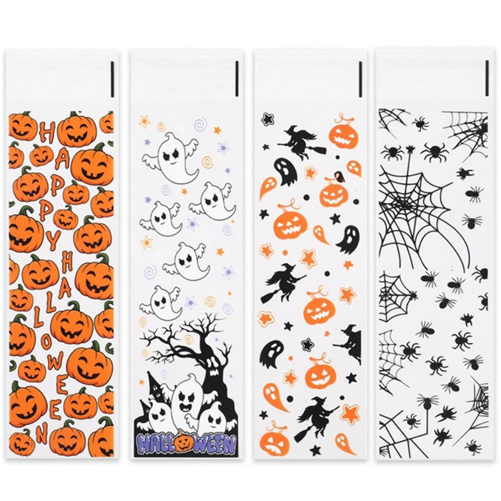 50/100PCS Multicolor Halloween Candy Bag Mixed Printed Wrapping Bag Party Supplies