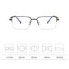 Men Half Metal Square Glasses Women Eyeglasses Myopia Optical Spectacles Ladies Clear Glasses 0 -0.5 -1.0 -2.0 To -6.0