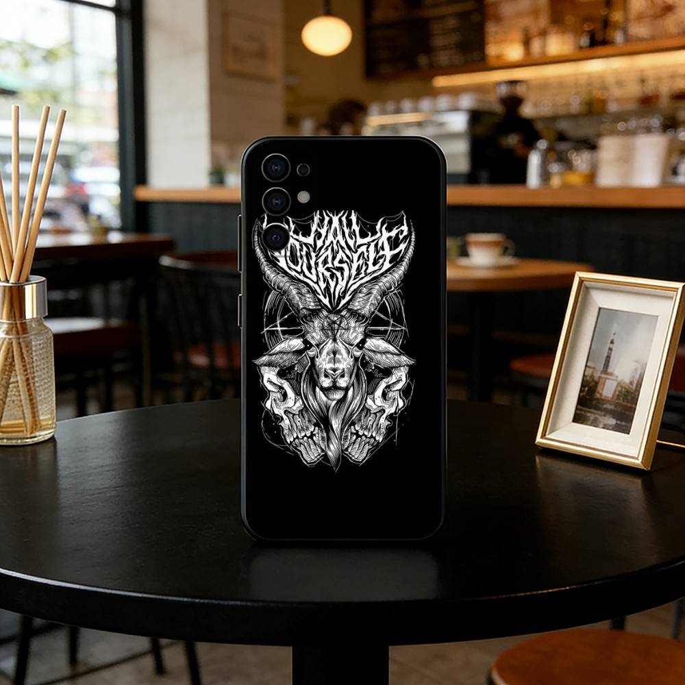 Warning Sign Phone Case Black Silicone Soft For Samsung S25,S24,S21,S22,S23,S30,Ultra,S20,Plus,Fe,Lite