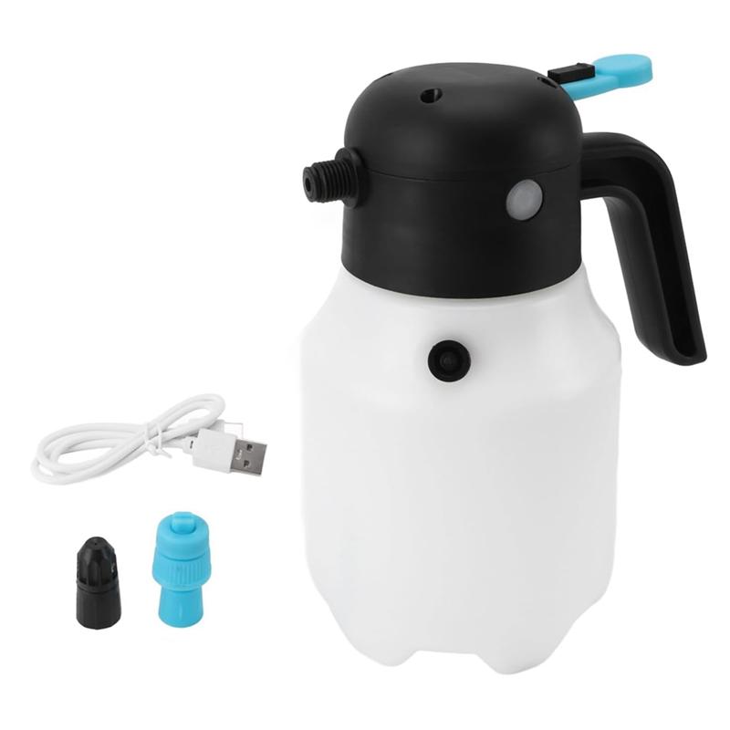 T02C!1.8L Electric Car Foam Sprayer, Battery Powered Foam Sprayer Wash 2000Mah,Cordless Pump Foam Sprayer For Watering