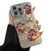 Durable Cartoon Feather Yarn Case for Apple 17 Pro Max/16/15/14 Pro/13/11 - God of Wealth Princess Design