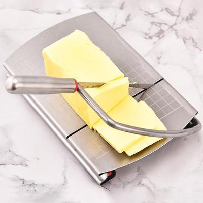 Käsehobel aus Edelstahl, Schneidebrett für Blockkäse, Butter, Gemüse, präzise Gitterlinien, leicht zu reinigendes Küchengerät