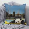 Square Pillow Cute Giant Panda Animal Pattern Cushion Cover Home Living Room Sofa Bedroom Decoration
