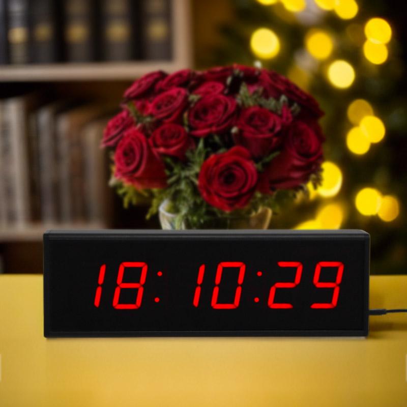 CHEETIE CP13 Modern Hot Home Decor Shelf Wall Hanging Quartz Clock 6-Digit Multifunctional Resin with Calendars for Office Hotel