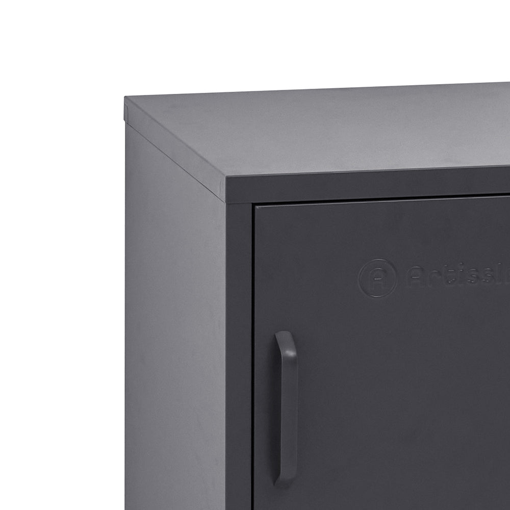 Bedside Tables Artiss Artissin Metal Locker Storage Shelf Filing Cabinet Cupboard Bedside Table Black