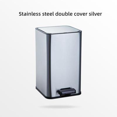 Household Bathroom Trash Can Kitchen Living Room Stainless Steel Garbage Basket Large Capacity Pedal Rubbish Bin