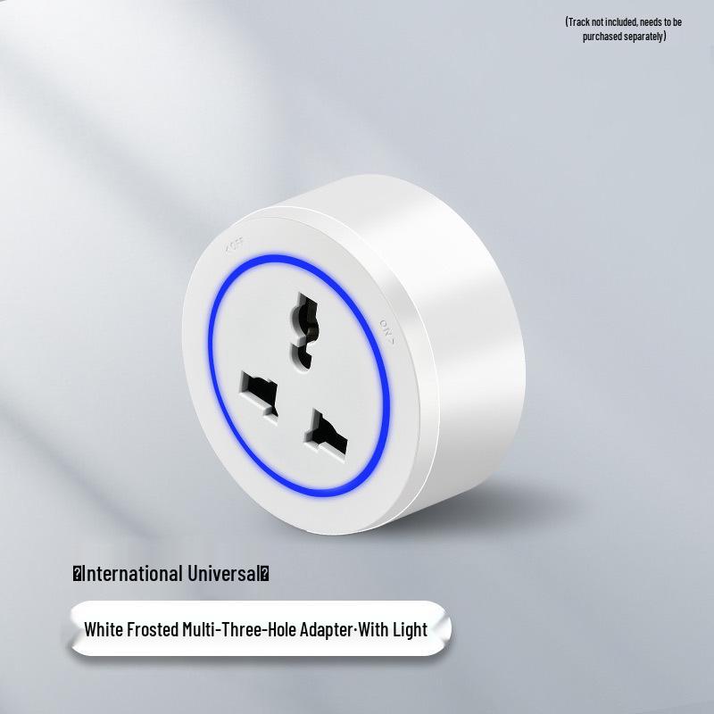 Surface-Mounted Anti-Shock Adjustable Power Strip with Switch Track for Kitchens