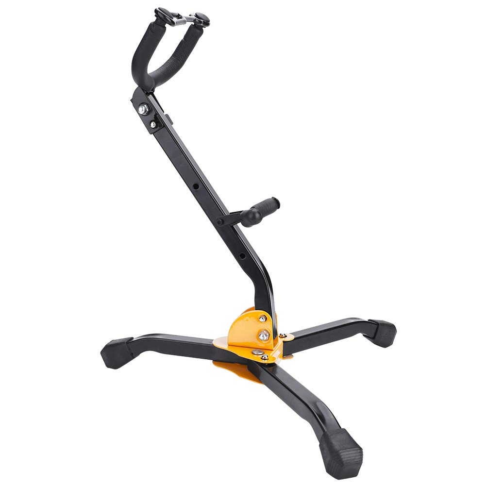 Rustproof metal saxophone stand compatible with both alto and tenor saxophones, foldable saxophone tripod stand.