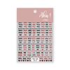 Aha 3D Nail Art Stickers - European & American Style, Red, Black & White Polka Dots, Cross & English Letters Design