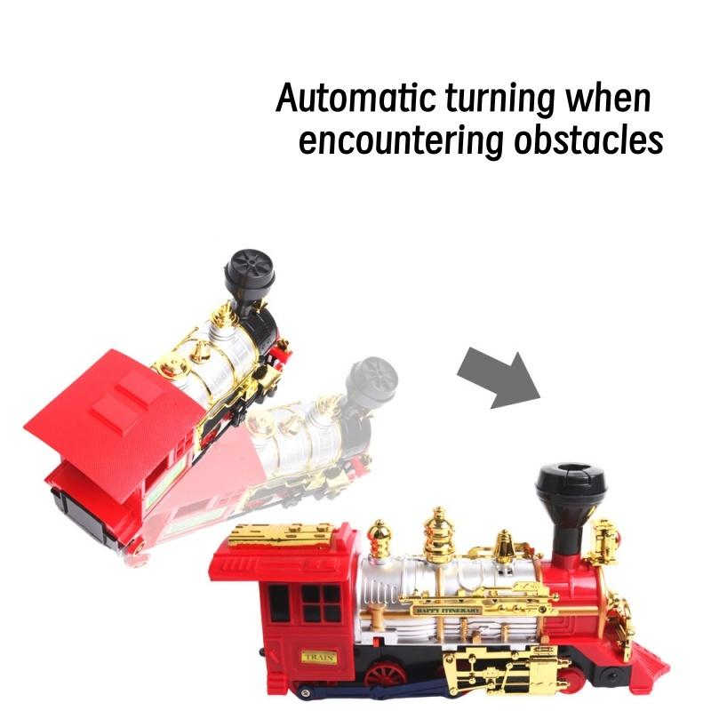 Train Toy for Toddlers Electric Steam Locomotive with Smoke, Light & Sound, Toddler Toy Trucks Ideal Gift for Kids