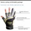 Summer Biking Gloves Men Three Finger Cut Gloves for Fishing Fishing Sun Protection Male Anti-Slip Drive Breathable Thin Gloves