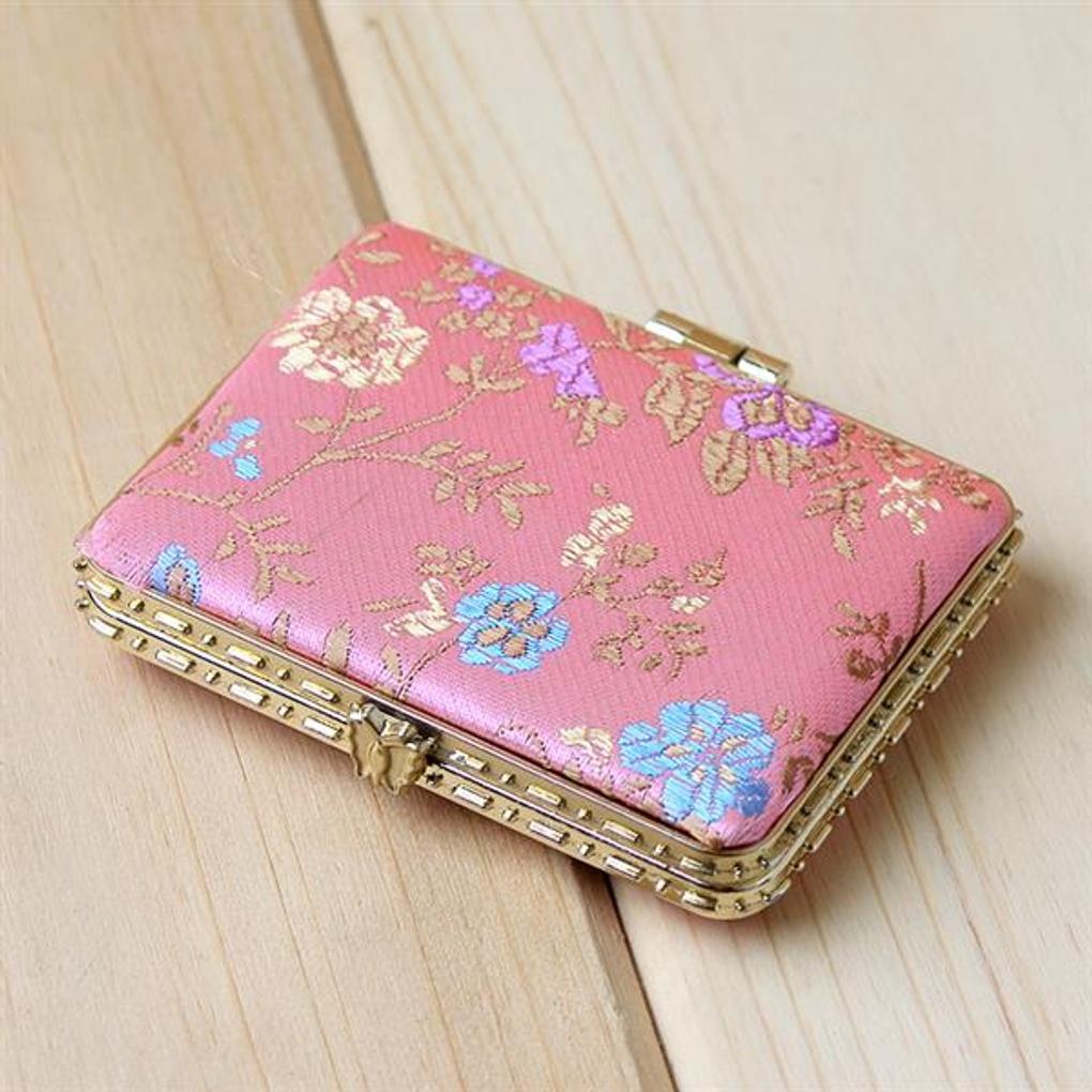 Portable silk hand mirror / double-sided hand mirror