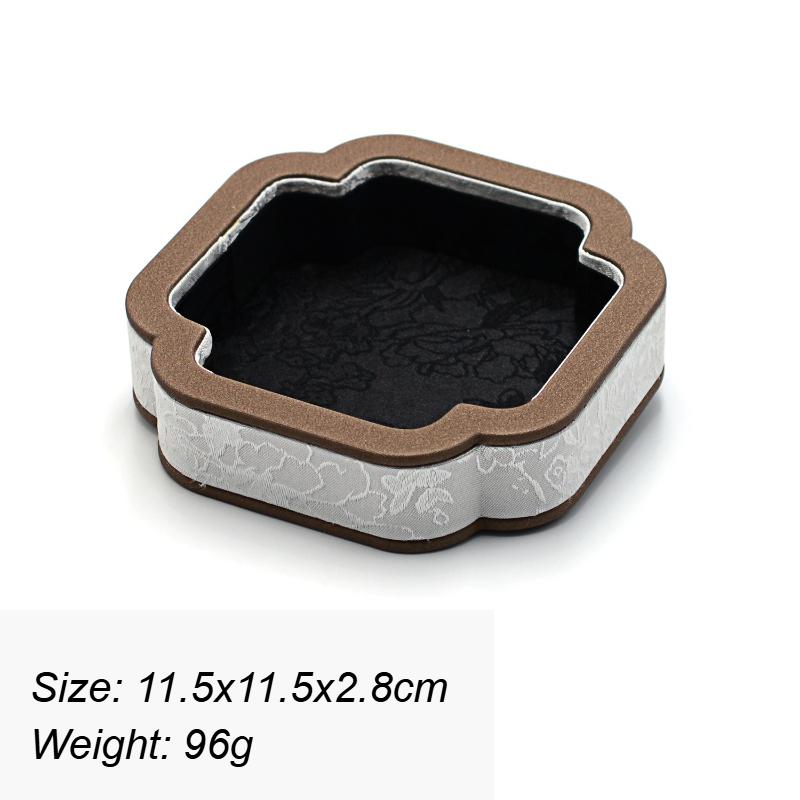 Ancient Style Jewelry Display Tray Counter Jade Storage Display Viewing Trays Forged Cloth Necklace Bracelet Organizer Plate