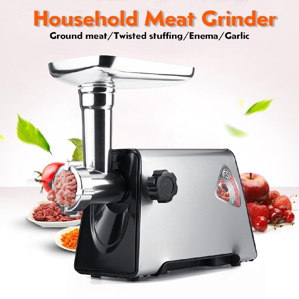 

3000 Вт 300 об/мин Коммерческая мясорубка из нержавеющей стали 3 ножа 3 трубки Мясник Кухонная техника Легко чистить Прочная black&silver