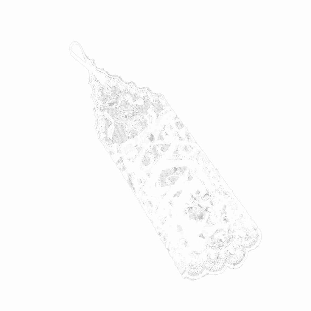 Retro Syle Ivory Lace Flower Bride Bridal Rhinestone Sexy Fingerless Gloves Wedding White
