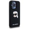 Karl Lagerfeld Klhmp15Lskhpplk Iphone 15 Pro 6.1 Czarny/Black Hardcase Silicone Karl Head Print Magsafe