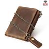 HUMERPAUL BP666 Herren Leder Anti-Skimming Geldbörse Vintage Münzbörse Tri-Fold Lässiger Kartenhalter