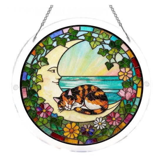 Acrylic Puzzles Suncatcher 83 Style Window Hanging Pieces Stained Glass Ornament DIY Jigsaw