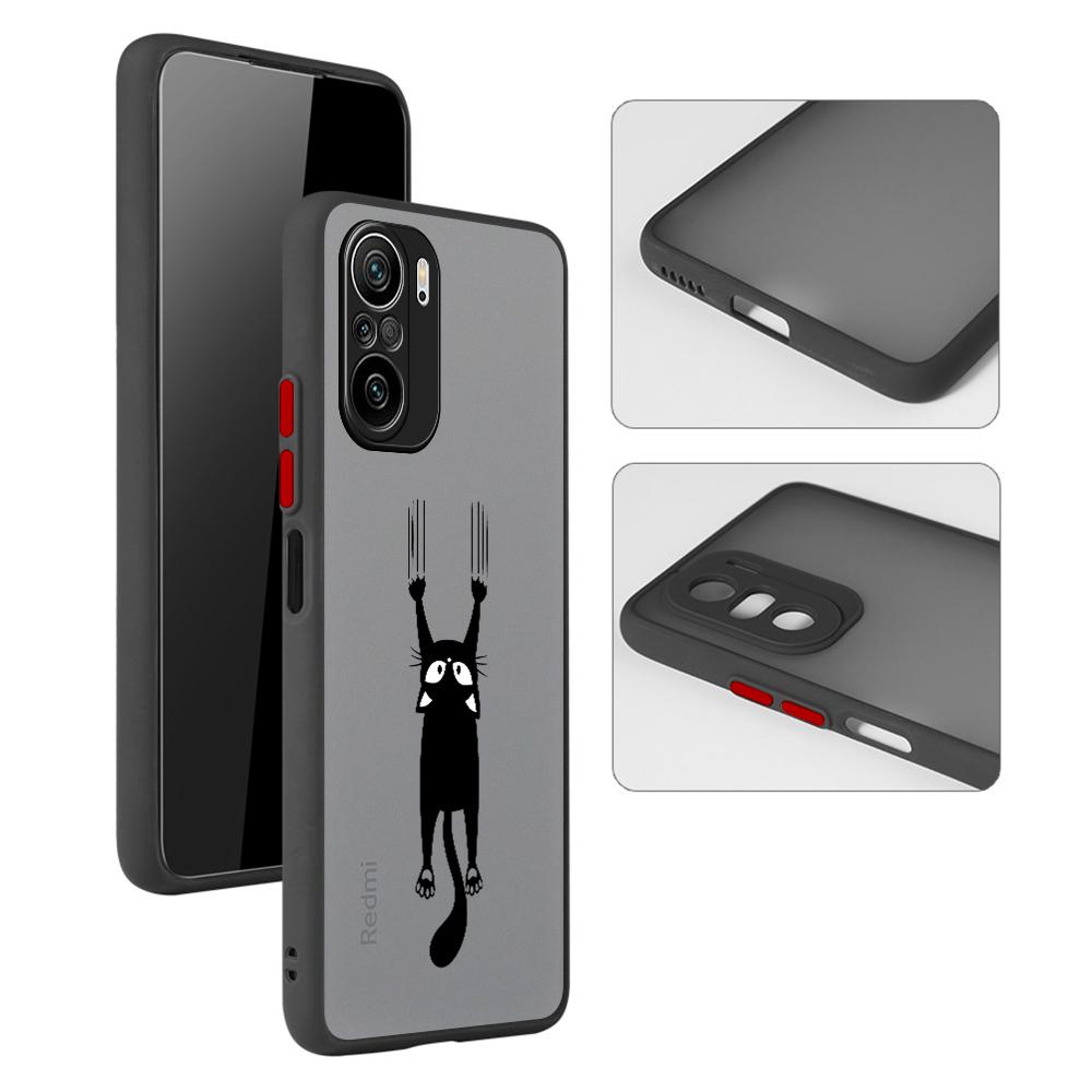 Coque Phone Case for Redmi 9C A1 Plus 10 12 5G A2 10A 9A 9T 12C 10C 9 K40 Pro Matte Cover Shockproof Cute Funny Lucky Cat
