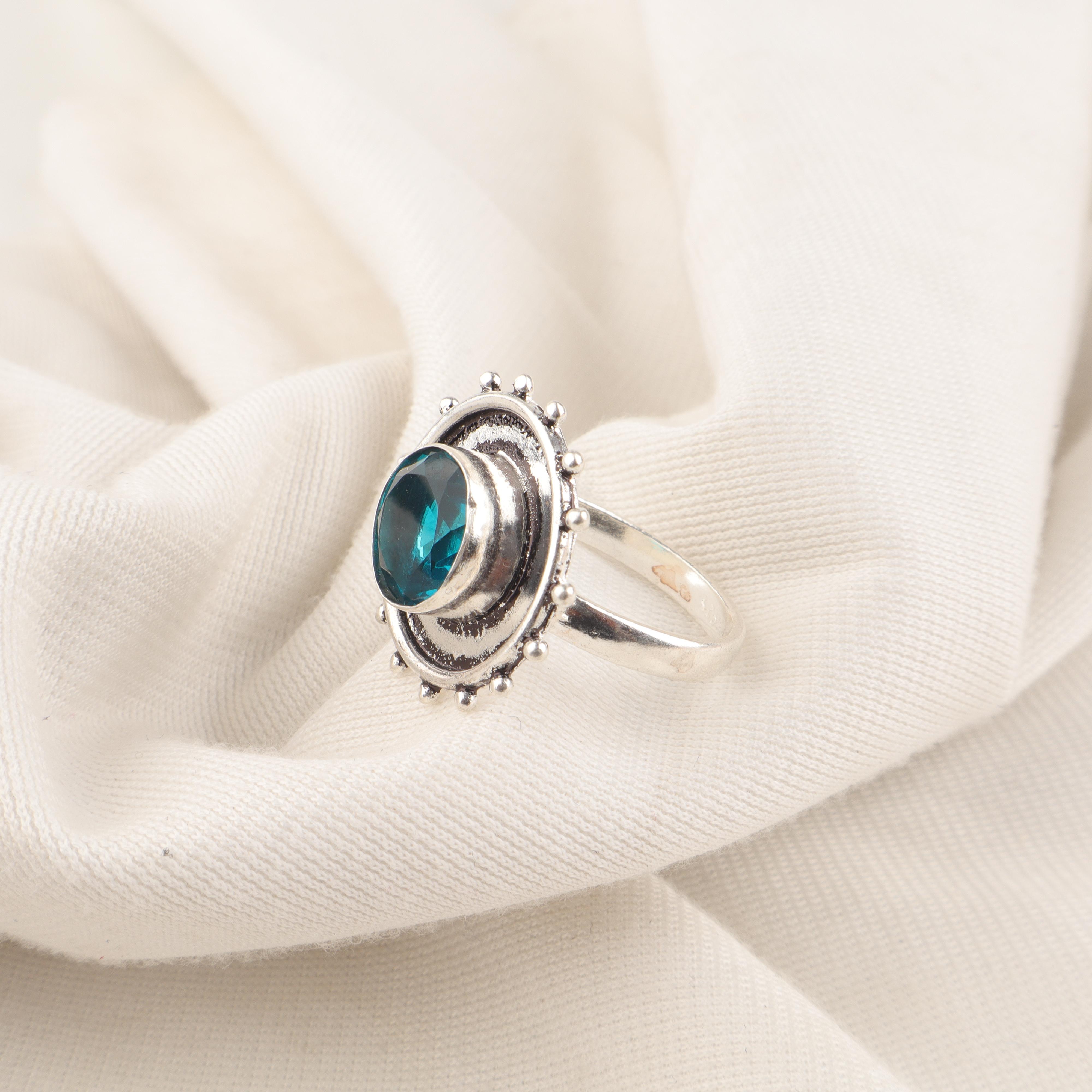 

Apatite Gemstone Jewelry, 925 Solid Sterling Silver Ring, Handmade Attractive Silver Ring, Apatite Jewelry Gift For Women 12 синий