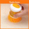 Kitchen Cleaning Brush With Liquid Dispenser For Pots Pans Utensils And