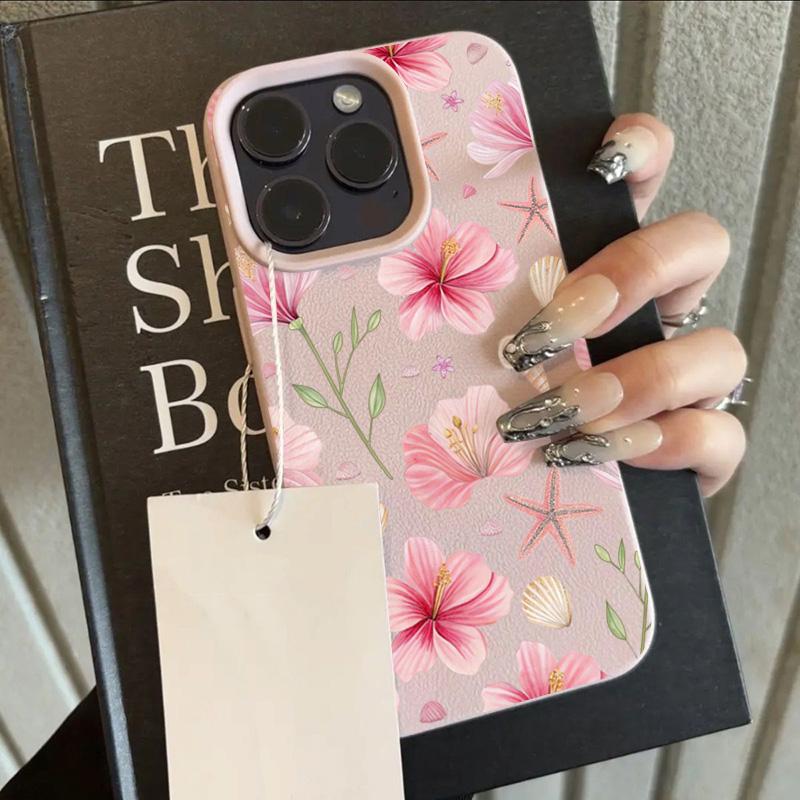 Sweet Lily Flower Lychee Pattern Phone Case For iPhone 17 16 15 14 13 12 11 Pro Max 16e 17e X XR XS Max Shockproof Soft Cover