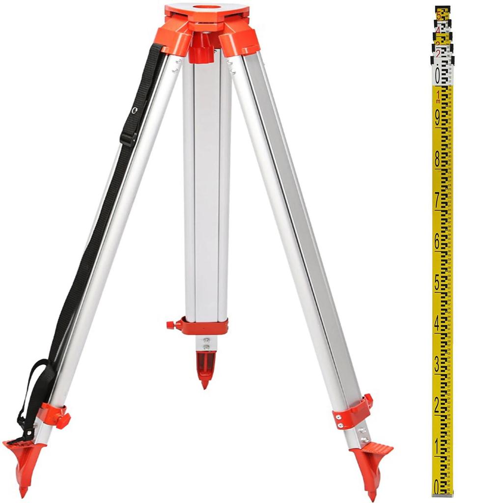Supporto Universale per Livella Laser Altezza Regolabile da 1,04 a 1,65 Metri + Dispositivo di Misurazione da 5 Metri
