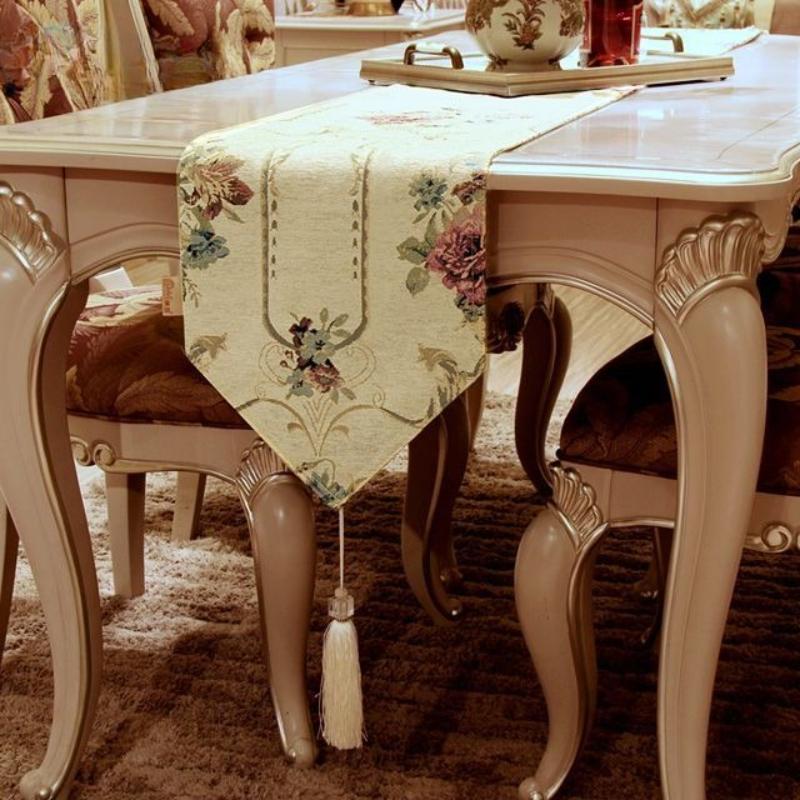 Легкі розкішні підвісні столики з пензликами Прапорець Бавовняна білизна Квітка Сучасний мінімалістичний декор доріжок для столу Чай Обідня скатертина Килимок