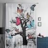 Tree Butterfly Black Nature Sheer Curtains For Living Room Kids Bedroom Tulle Curtains Kitchen Window Treatment Drapes