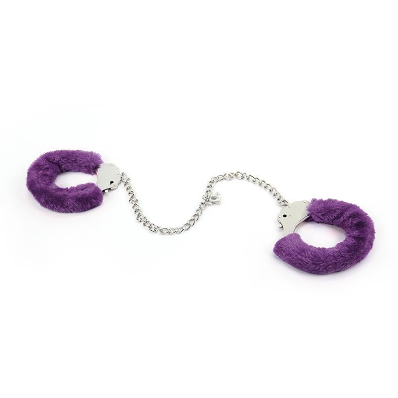 Metal plush sexy cuff SM sex toys flirting foreplay flirting supplies