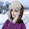 New Leopard Print Thermal Hat Children's Winter Thickened Plush Ear Protection Hat Fashionable Versatile Autumn and Winter Cold Hat