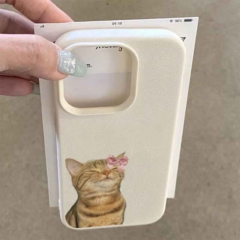 Cute Cartoon Cat Pattern Phone Case For iPhone 17 Air 16 15 14 13 12 11 Pro Max 15 14 Plus X XR XS Max Protection Soft Cover