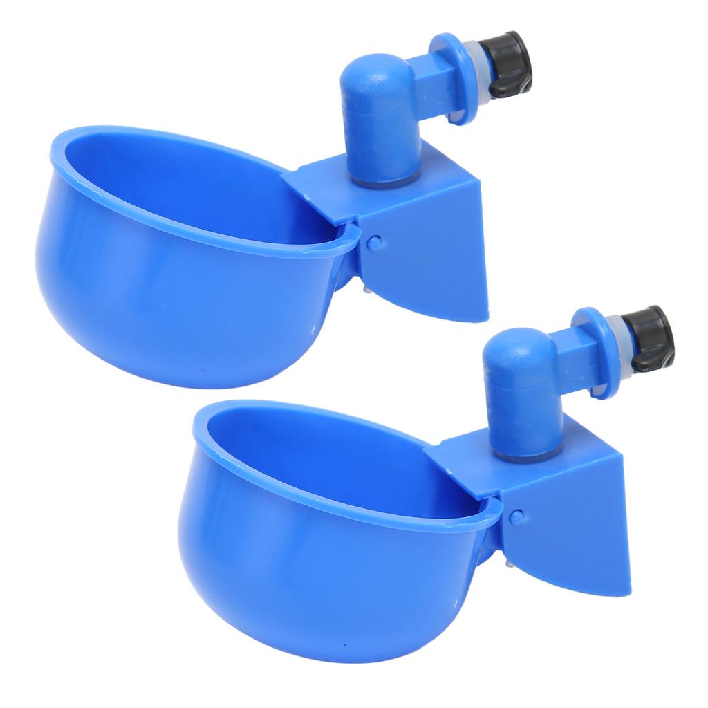 2Pcs Automatic Chicken Water Cup Anti Rust Simple Installation Use Blue Chicken Water Feeder for