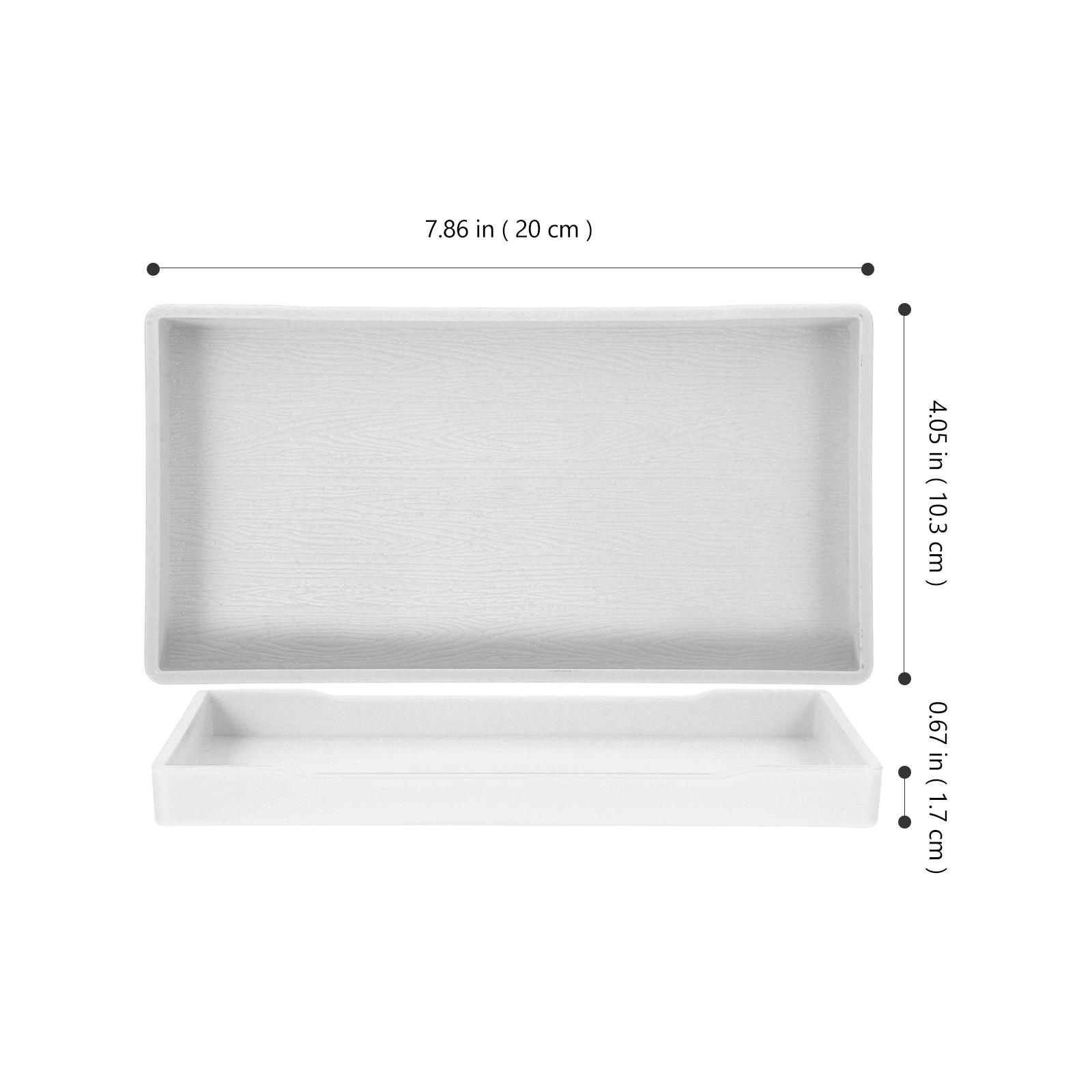 

Rectangle Bathroom Tray with High Weight Capacity Countertop Toiletries Organizer Stylish Vanity Storage Plate for Cosmetics and білий