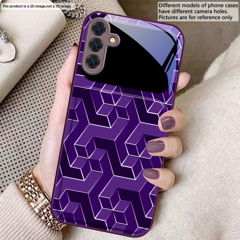 Abstract Geometric Grid For Samsung A01 02 03 Core 04 05 06 10 12 13 14 5G 15 16 M02 12 Note 8 9 10 20 Glass Ultra Phone Case